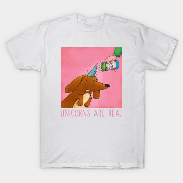Unicorns Are Real T-Shirt by drawboy